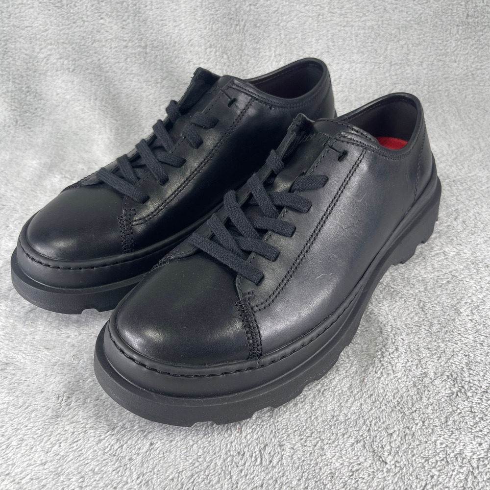 Camper Brutus Shoes Women 9 Black Leather Platform Sneakers Chunky Lug Sole